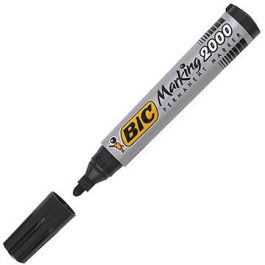 BOITE DE 12 MARQUEURS PERMANENTS BIC 2000 CONICAL 4 COLORIS AU CHOIX