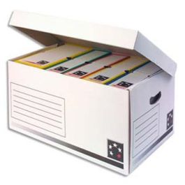 Lot de 25 conteneurs d'archives sans couvercle en carton SICLA