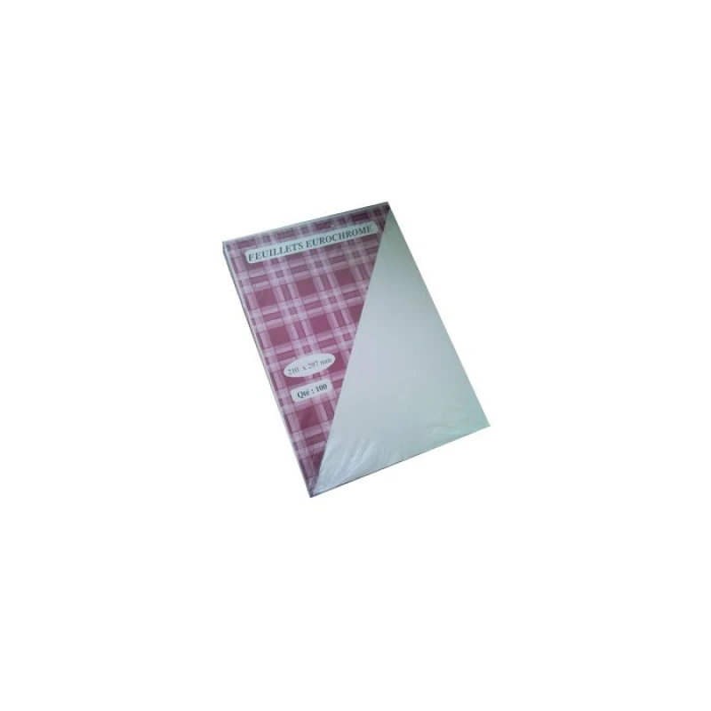 Paquet de 100 couvertures eurochrome Blanches Lisses A4