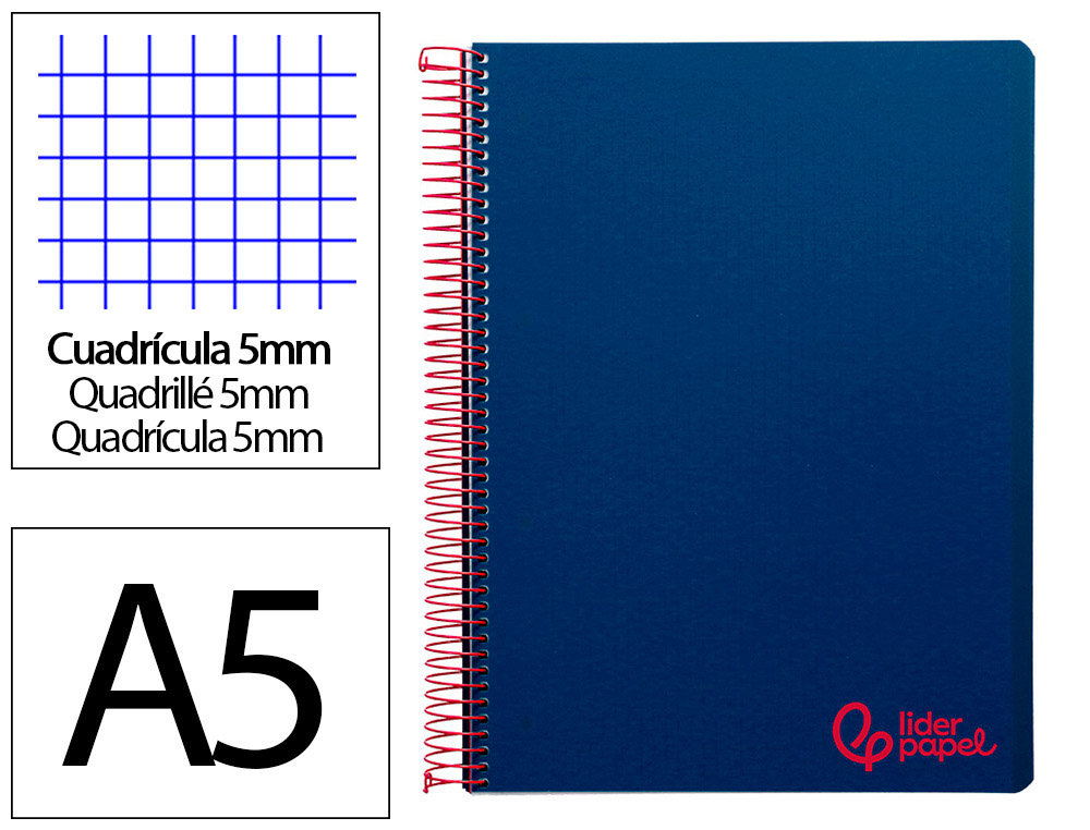 Cahier A5 spirale BLEU MARINE 240 Pages