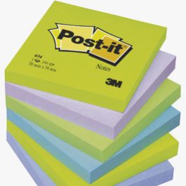 Lot de 12 notes repositionnables 172x76mm coloris au choix