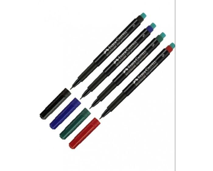 Boite de 10 feutres MULTIMARK PERMANENT S NOIR LINE FABER-CASTELL COLORIS AU CHOIX
