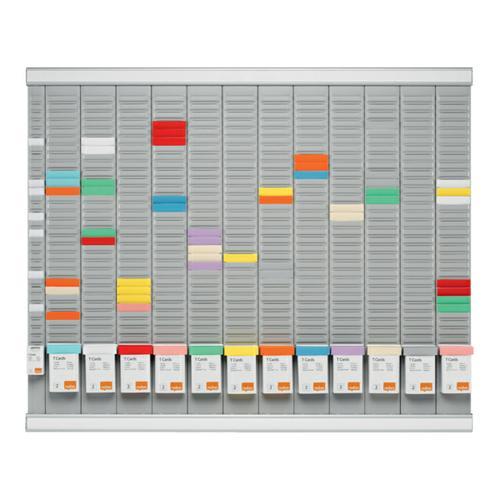 Nobo kit Planning annuel à fiches T à 12 Colonnes