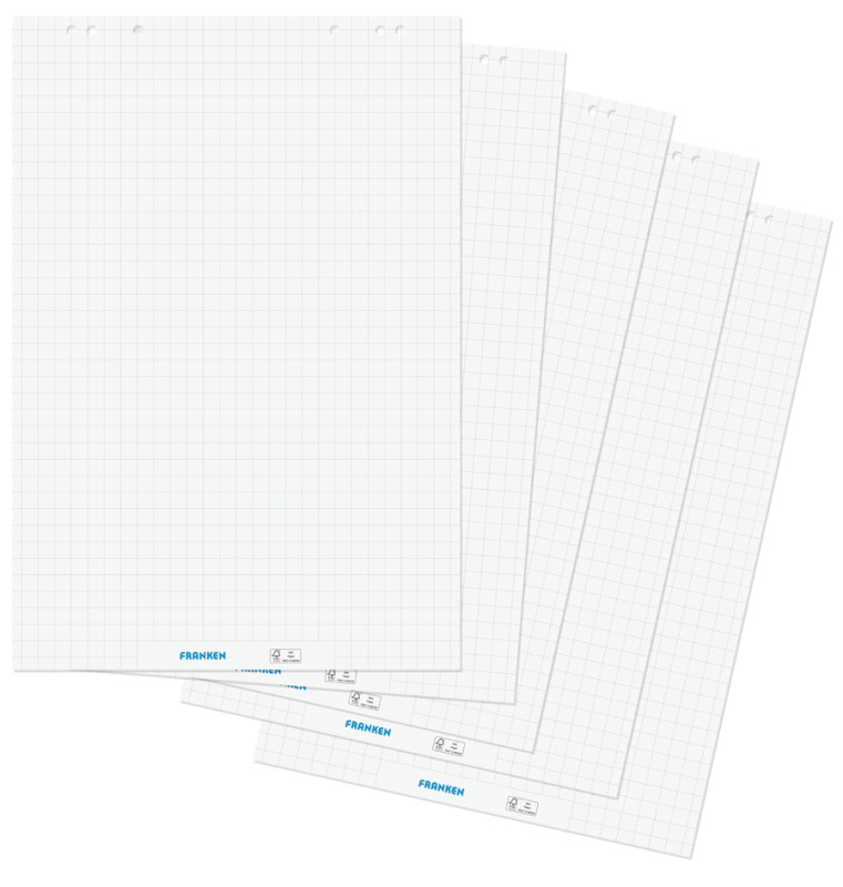 PAPIER FLIPCHART PERFOREE 20FEUILLES 80G