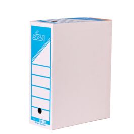 Lot de 25 conteneurs d'archives avec couvercle en carton SICLA