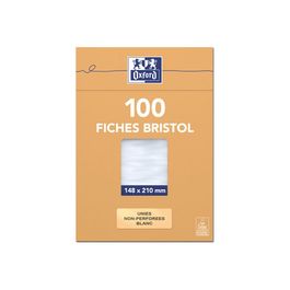 Paquet de 100 fiches bristol A5 en blanc