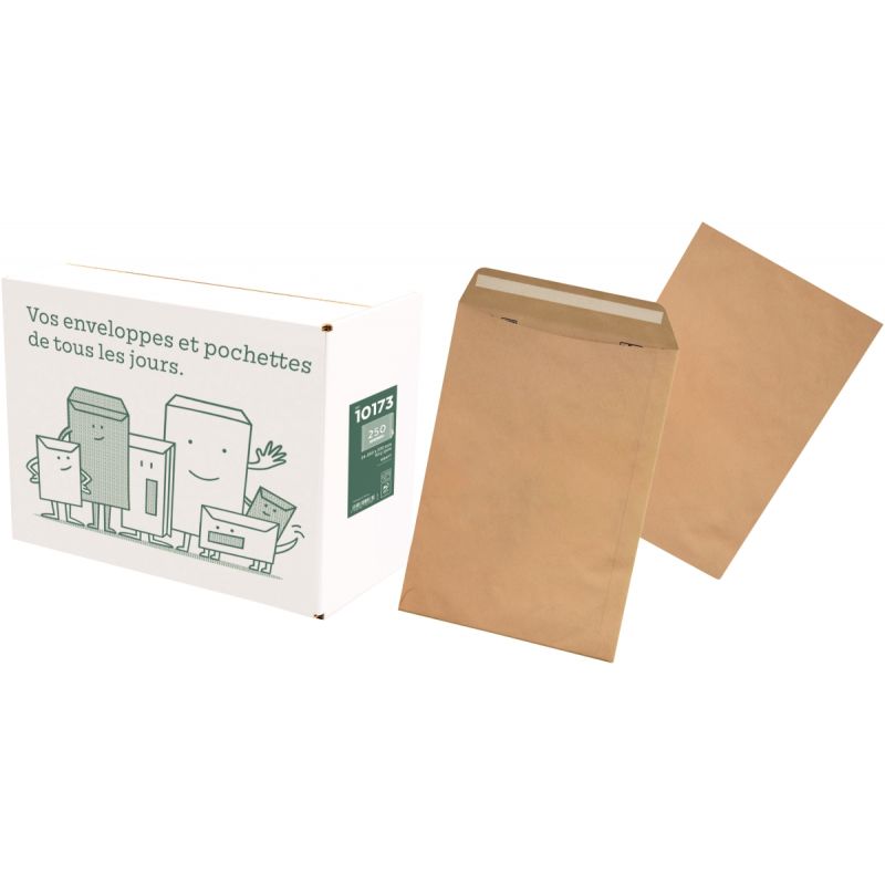 Boite de 250 Pochettes kraft 310X410 mm 90G SAM