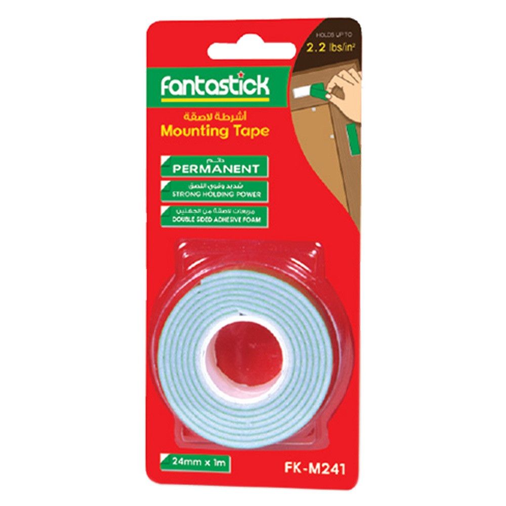 LOT DE 24 ROULEAUX ADHÉSIFS DOUBLE FACE FANTASTICK 24MM X 1M